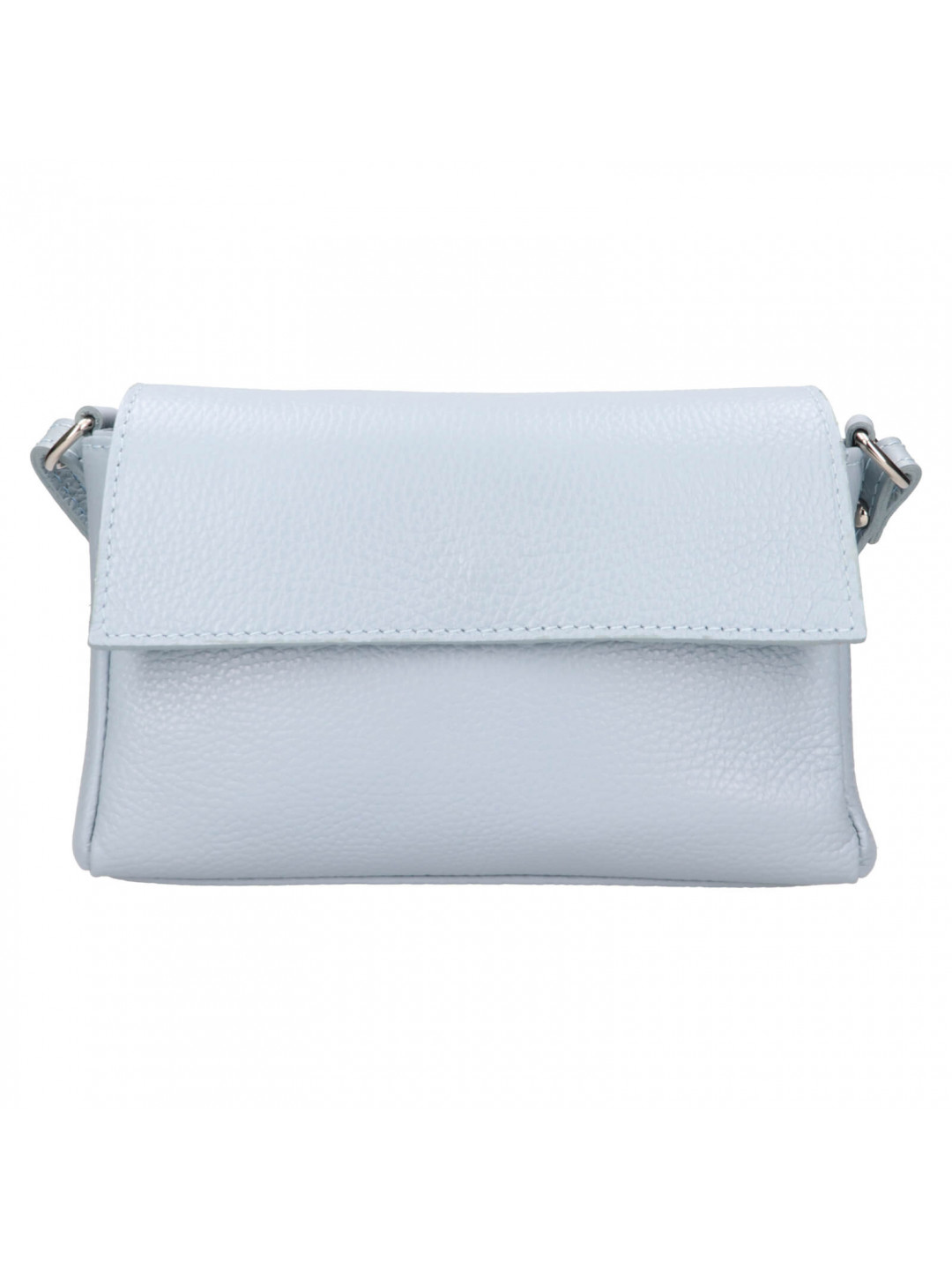 Dámská kožená crossbody kabelka Italia Darina – světle modrá